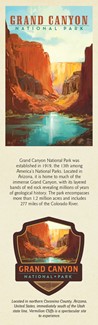 Grand Canyon National Park Vermilion Landscape Bookmark | Bookmarks