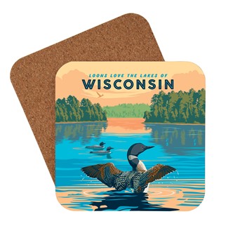 Wisconsin Loons Coaster | Made in USA