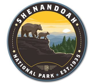 Shenandoah NP Mountaintop Circle Magnet | Made in the USA