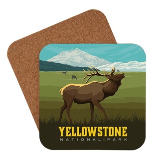 Yellowstone National Park Bugling Elk Coaster | USA Made