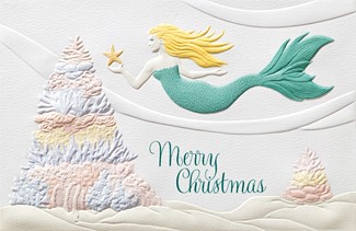 Mermaid's Sea Star | Coastal themed Christmas cards