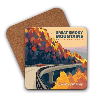 Great Smoky Mountains NP Foothills Parkway in the Fall Coaster | American Made Coaster