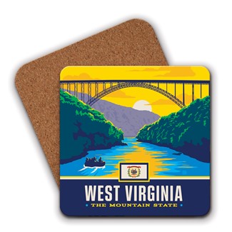 West Virginia State Pride Coaster | American Made Coaster