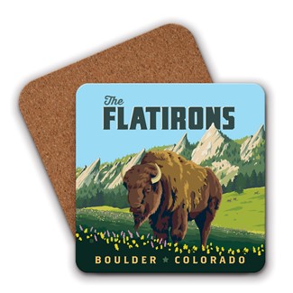 Bison The Flatirons, CO Coaster | American Made Coaster