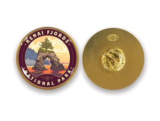 Kenai Fjords National Park Circle Lapel Pin | American Made