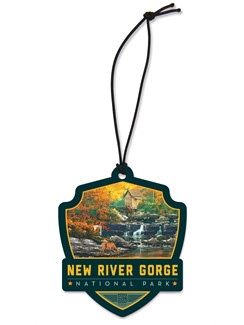 New River Gorge NP & Preserve L Fall Colors Emblem Wood Ornament |  American Made