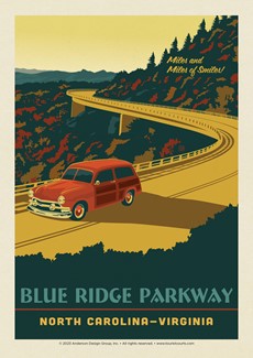 Blue Ridge Parkway Vertical Postcard | USA Made