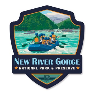 New River Gorge National Park & Preserve Emblem Wood Magnet | American Made