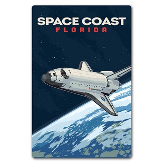 NASA 1981-  "Space Coast FL" Magnetic Postcard | Made in USA