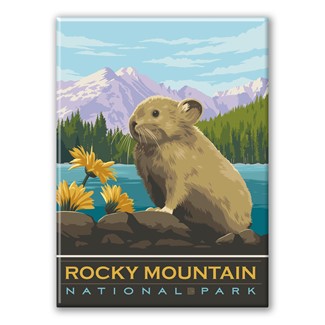 Rocky Mountain NP Pika Magnet | Metal Magnet
