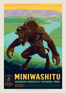 Theodore Roosevelt NP Miniwashitu Legends Postcard