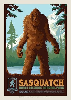 North Cascades NP Sasquatch Legends Postcard