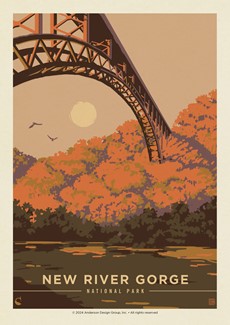 New River Gorge Looking Up Postcard