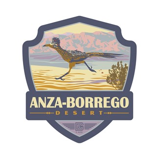 Anza Borrego Desert Sunset Emblem Sticker| Emblem Sticker