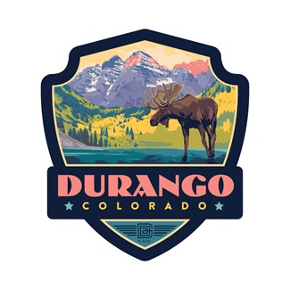 Durango CO. Moose Lake Emblem Sticker