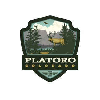 Platoro CO. Elk Emblem Sticker