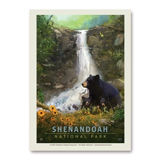 Shenandoah NP Bear Family Vert Sticker | Vertical Sticker