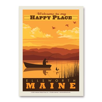 Ellsworth Welcome To My Happy Place Vert Sticker| Vertical Sticker