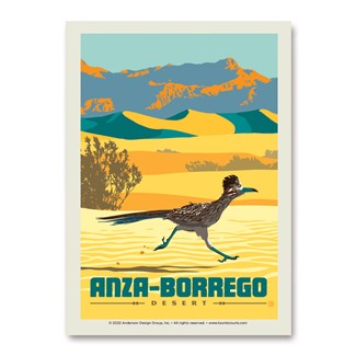 Anza-Borrego Desert Road Runner Vert Sticker| Made in USA