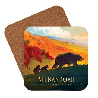 Shenandoah NP Mam Bear & Cubs Coaster| Made in USA