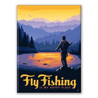 Fly Fishing is My Happy Place| American Made Magnet