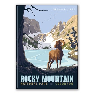 Rocky Mountain NP Emerald Lake Winter Magnet| American Made Magnet