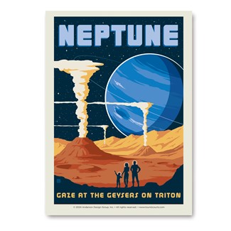 Neptune the Geysers of Triton Vert Sticker| Vertical Sticker