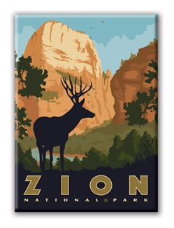 Zion NP Mule Deer Magnet| National Park themed magnets