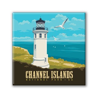 Channel Islands NP Anacapa Lighthouse Square Magnet