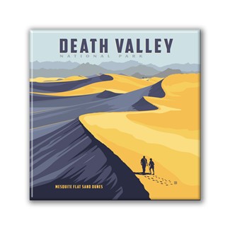 Death Valley NP Sand Dunes Square Magnet|Metal Magnet