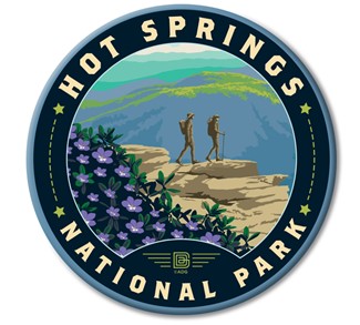 Hot Springs NP Hikers Circle Magnet | Circle Magnets