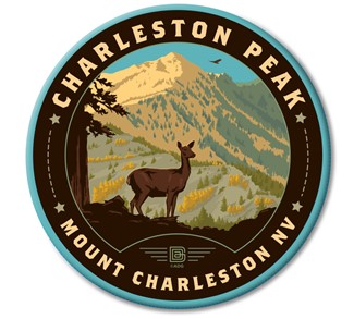 Charleston Peak Circle Magnet | Circle Magnets