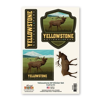 Yellowstone NP Black Bear Family Sticker Set | Made in America