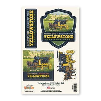 Yellowstone NP Stagecoach Adventure Sticker Set| Made in America