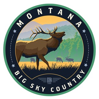 Montana Big Country Elk Circle Sticker| American Made