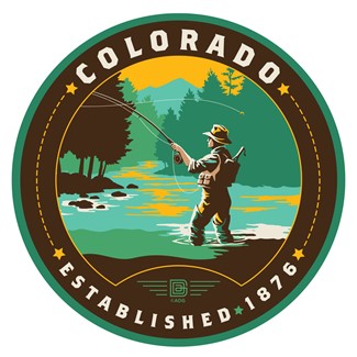 Colorado Fly Fishing | Circle Sticker