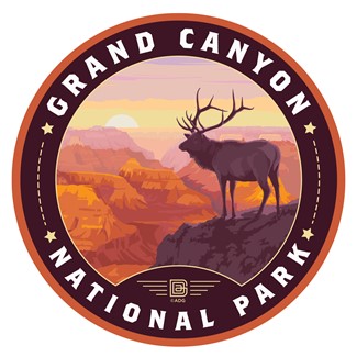 Grand Canyon NP Elk | Circle Sticker