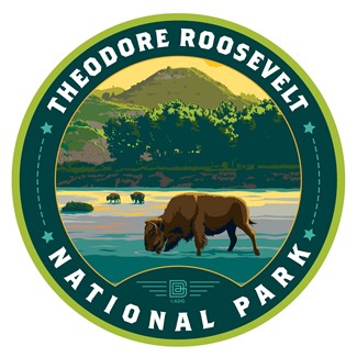 Theodore Roosevelt NP Bison| Circle Sticker