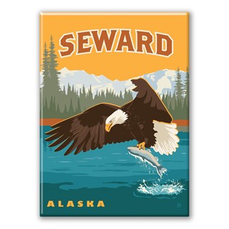 Seward AK Eagle Magnet| Made in the USA