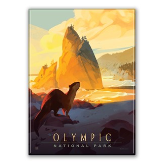 Olympic NP Sea Otter Magnet | American Made Magnet