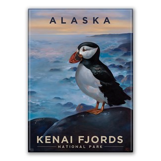Alaska Kenai Fjords NP Puffin Magnet| American Made