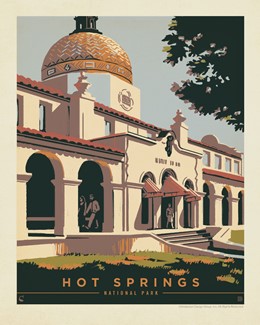 Hot Springs Quapaw Baths 8"X10" Print | 8" x10" Print