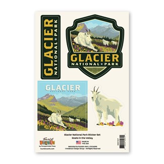 Glacier NP Goats in the Valley Sticker Set| Made in America