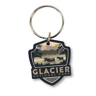 Glacier NP Moose Emblem Wood KR | American Made