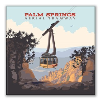 Palm Springs CA Aerial Tram Square Magnet| Square Magnets