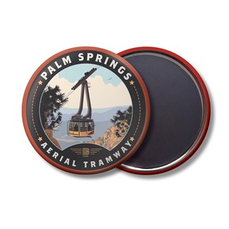 Palm Springs CA Aerial Tram Circle Magnet| Circle Magnets