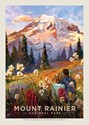 Mt. Rainier Meadow Postcard