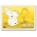 Map of Arches NP Postcard