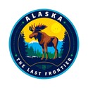 Alaska State Pride Circle Sticker