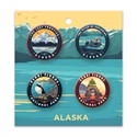 Alaska/Kenai Fjords NP Button PK of 4